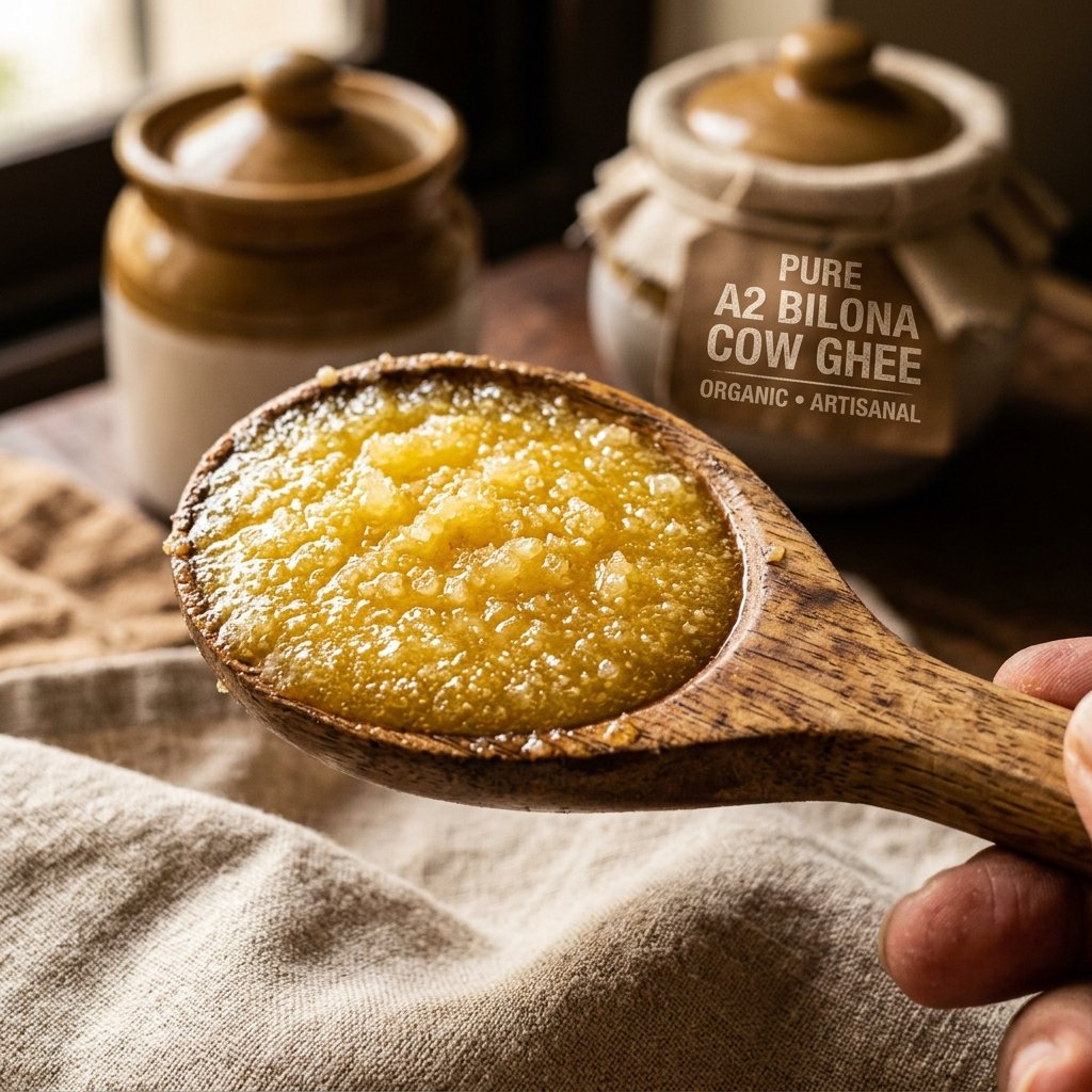 Golden Granular Ghee Texture